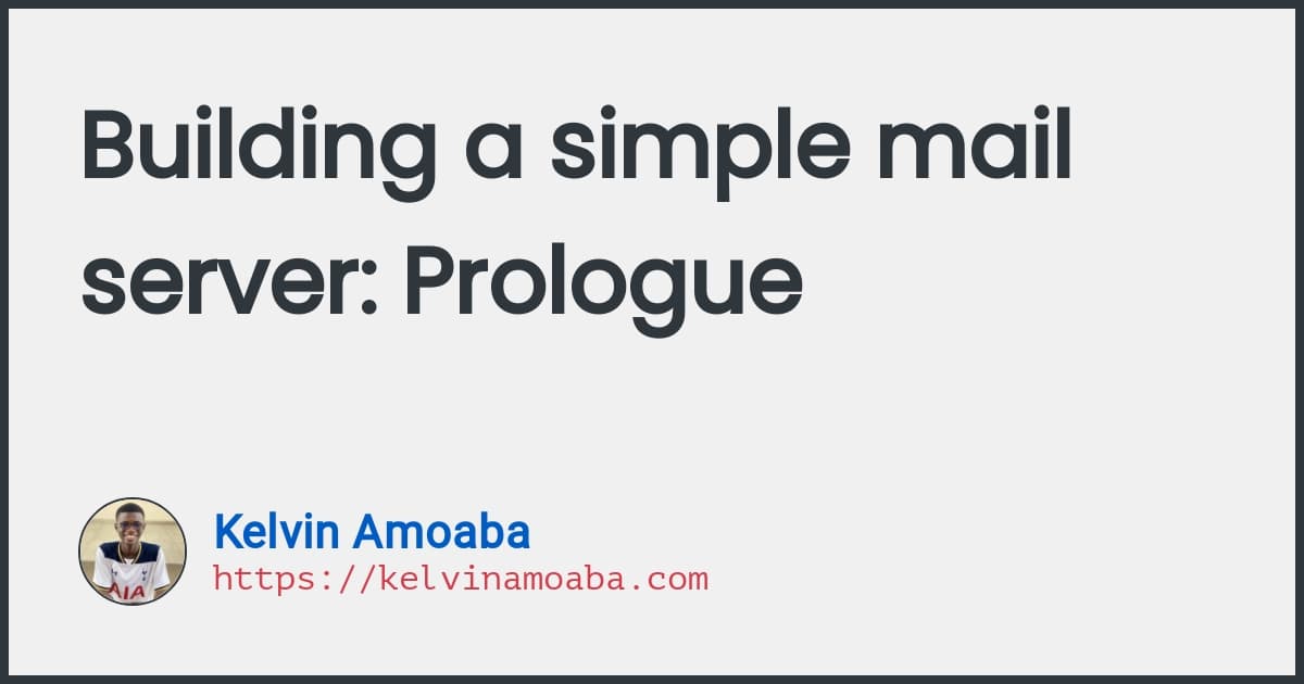 What does it mean to write your own smtp server?